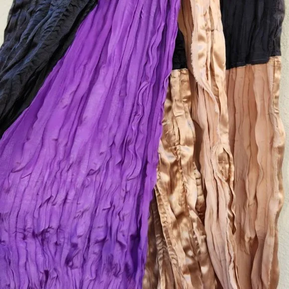 Juan Carlos Obando Colorblock Crushed Satin Scarf Autumn 2016